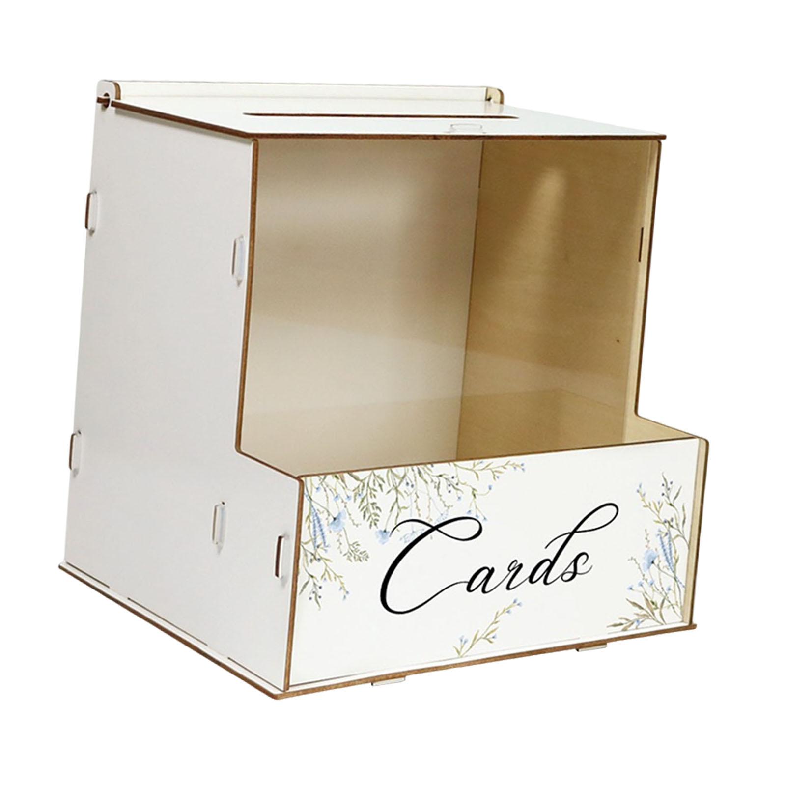 Wedding Card Box - Personalisierte Rustikale Hochzeitskartenbox mit Schlitzen Holz-Umhüllungs-Halter