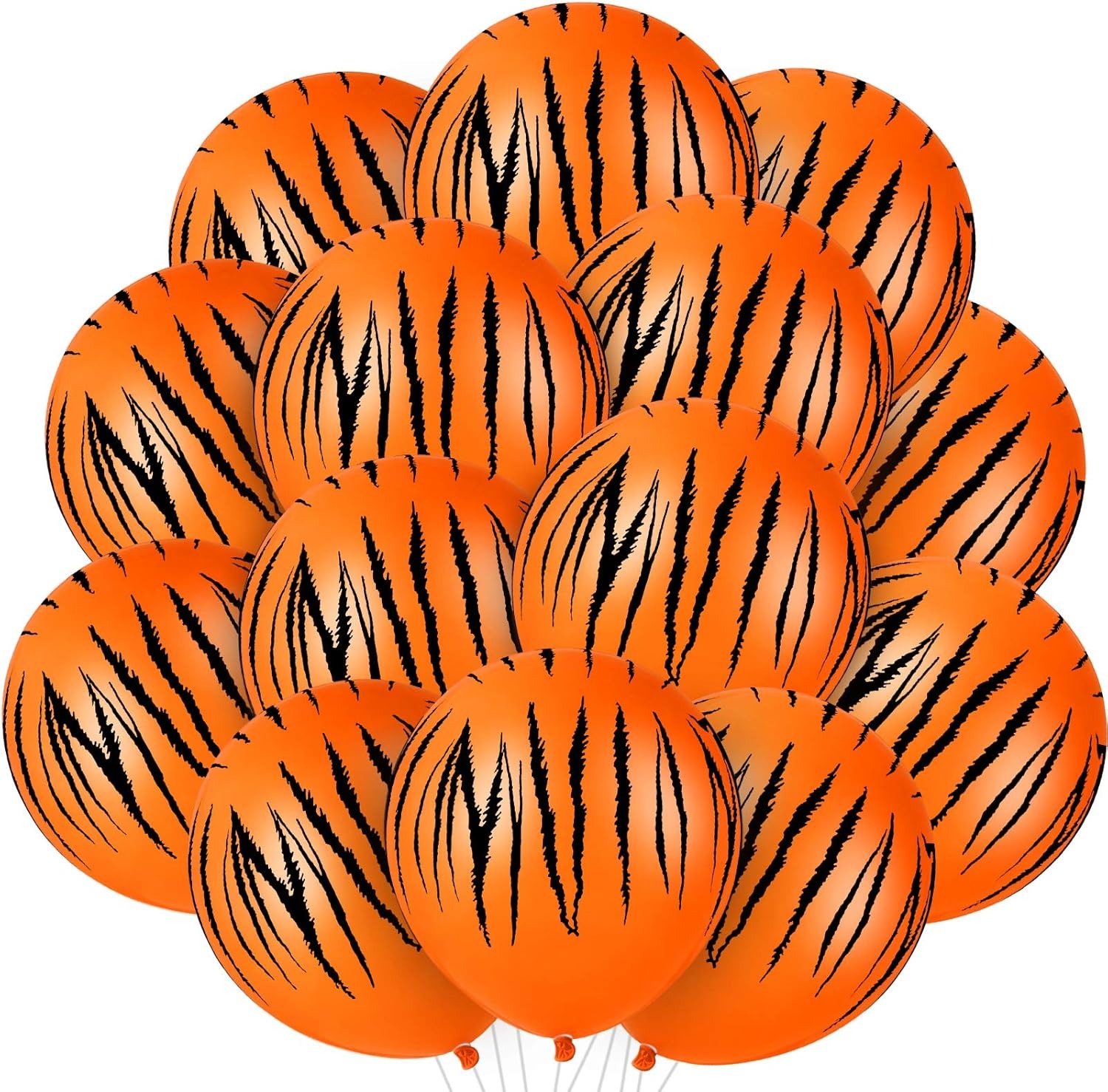 Wedding Zoo - 20/40 Stück Tiger-Luftballons, Tiger-Druck, Streifen, Luftballons,