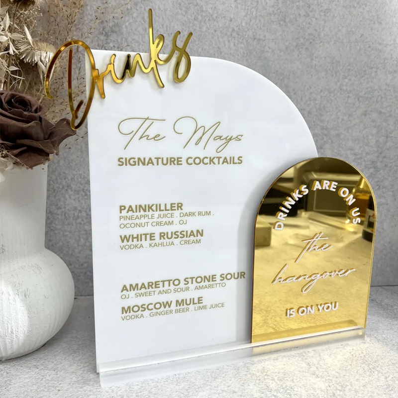 Benutzerdefiniertes Barmenü mi – Table Number Gold Bewertung und Preis