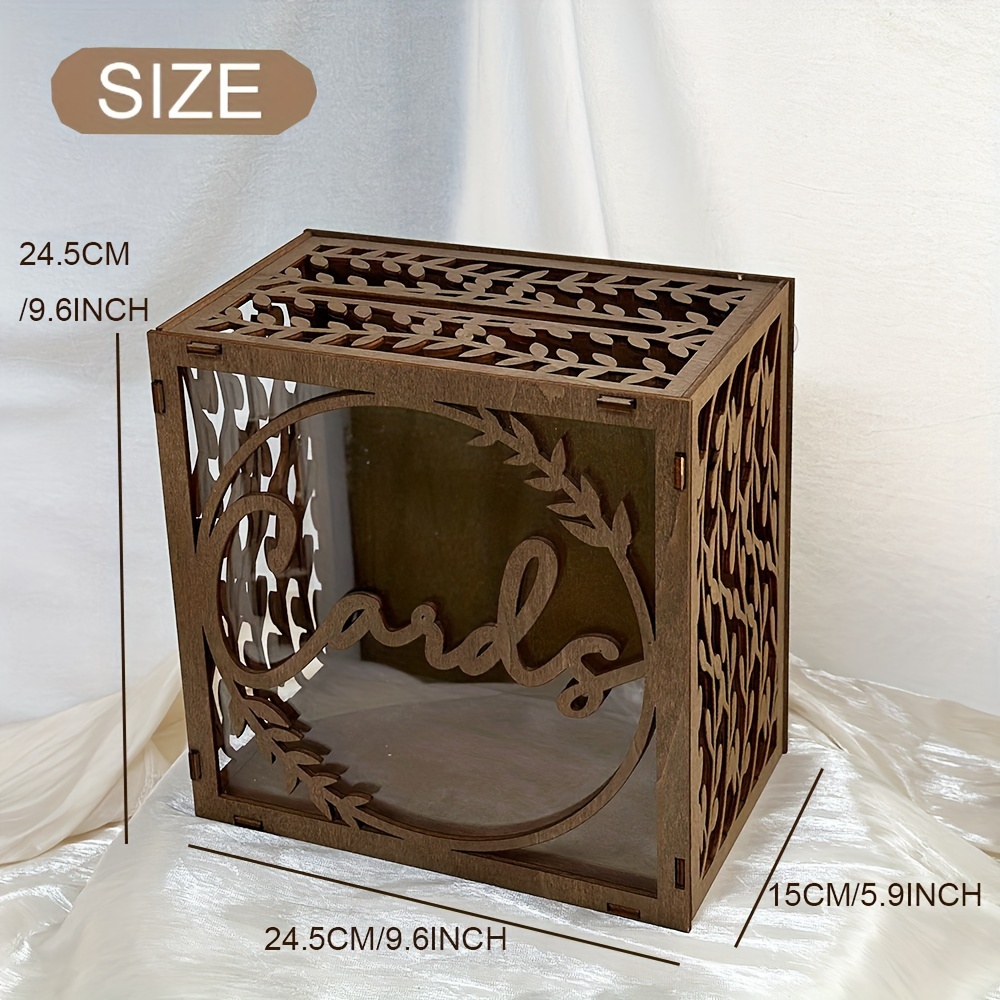 1 Stück Braune Holz-Hochzeitsk – Wedding Card Box Bewertung und Preis