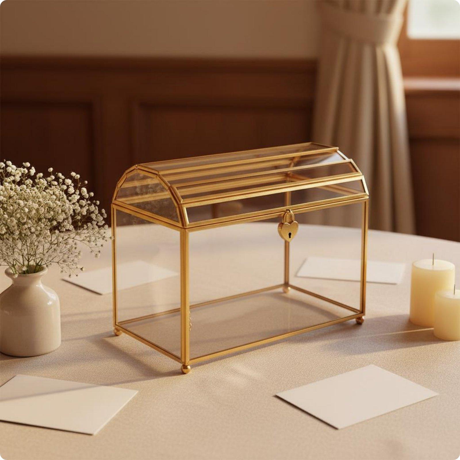 Elegante Glas-Hochzeitsumschla – Wedding Card Box Bewertung und Preis