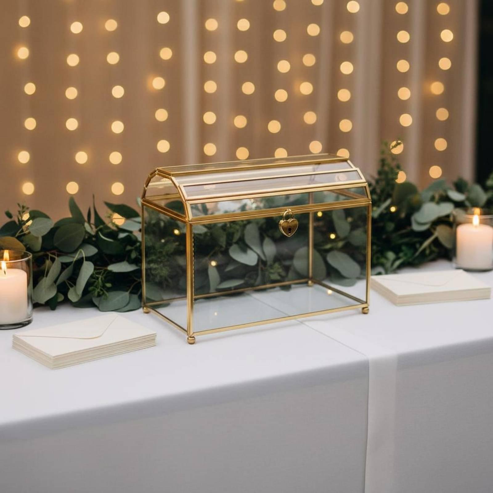 Elegante Glas-Hochzeitsumschla – Wedding Card Box Bewertung und Preis