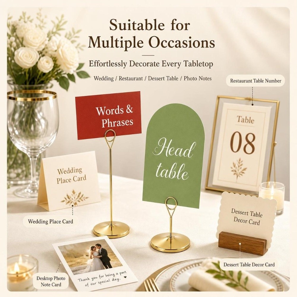 Metall-Tischnummernhalter mit  – Table Number Gold Bewertung und Preis